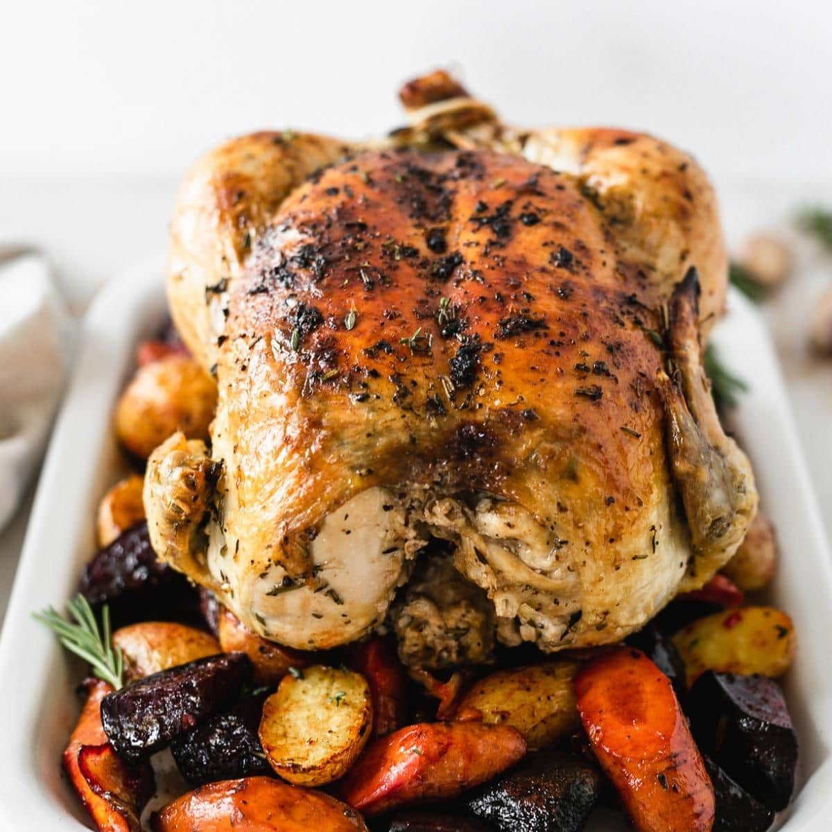 Römertopf-Roasted Chicken and Root Vegetables Recipe