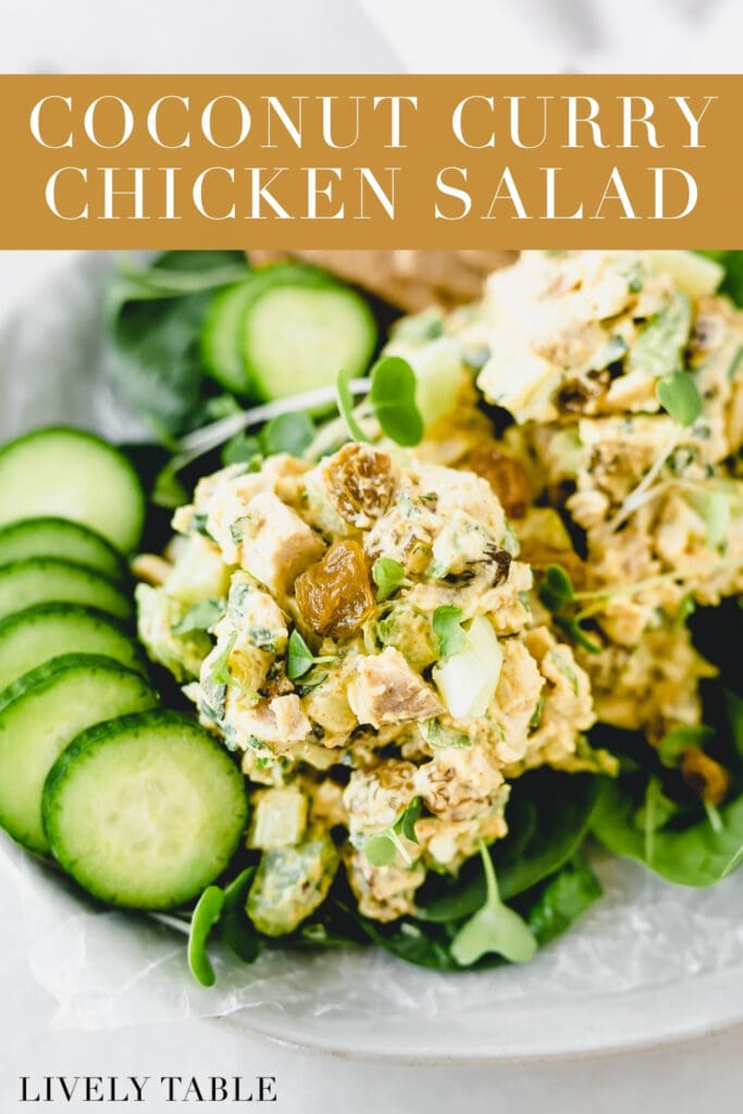 Mayo-Free Coconut Curry Chicken Salad - Lively Table
