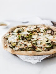 Caramelized Onion Brussels Sprout Pizza - Lively Table
