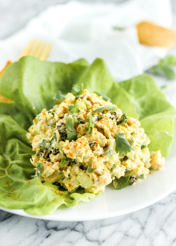 Mayo-Free Coconut Curry Chicken Salad - Lively Table