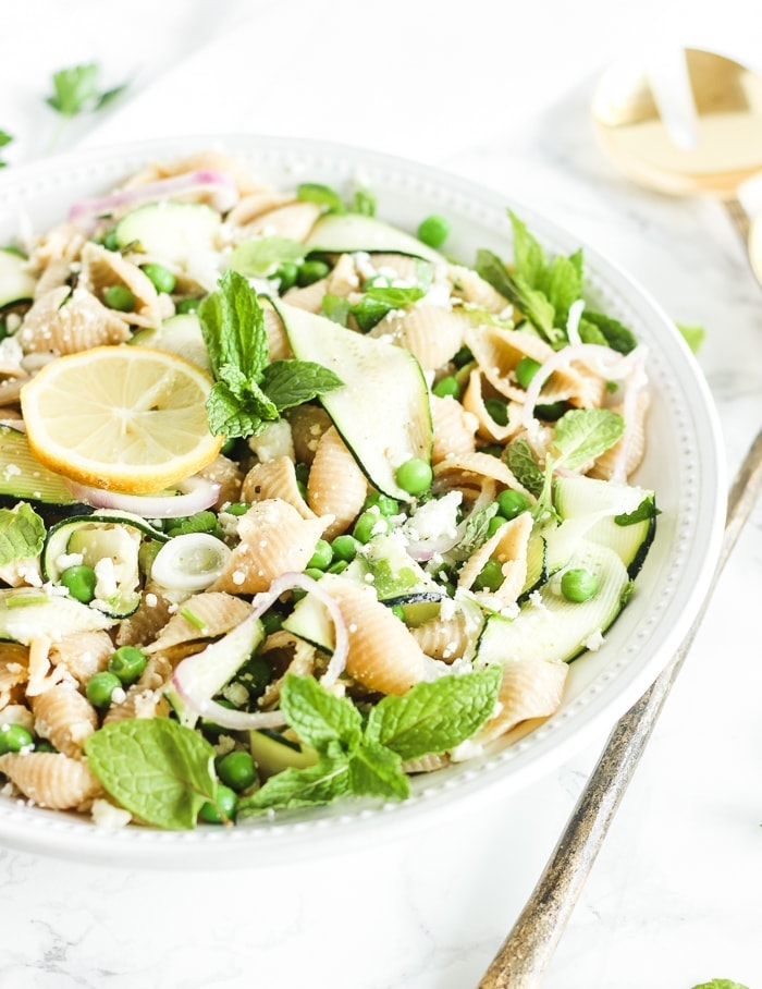 Spring Pea and Zucchini Pasta Salad Lively Table