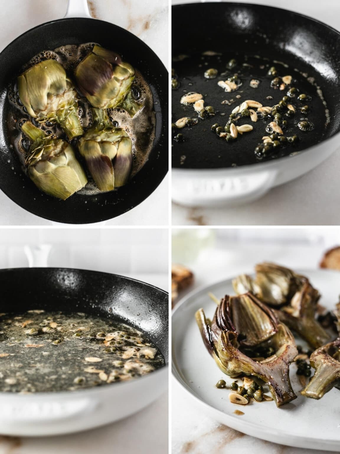 Artichokes with White Wine Sauce and Burrata Lively Table