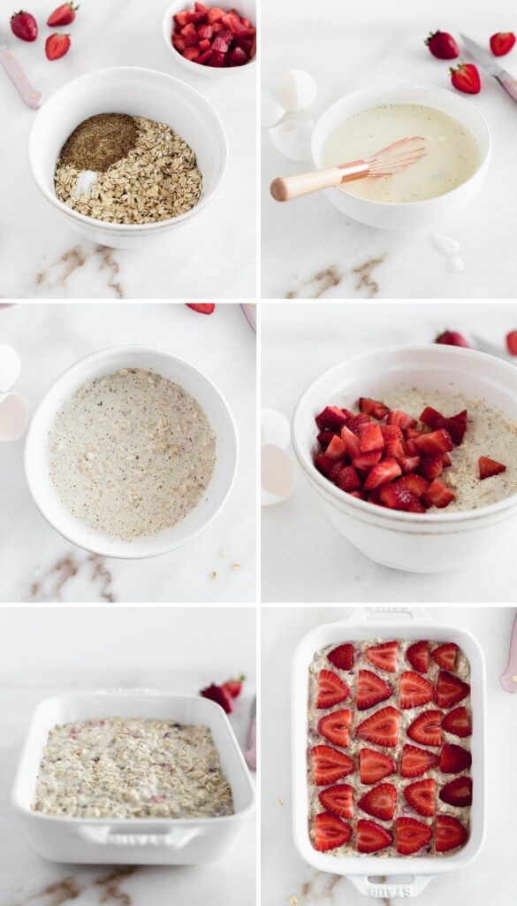 How to make strawberry baked oatmeal.