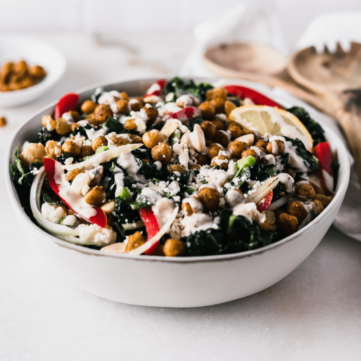 Moroccan Roasted Chickpea Kale Salad - Lively Table