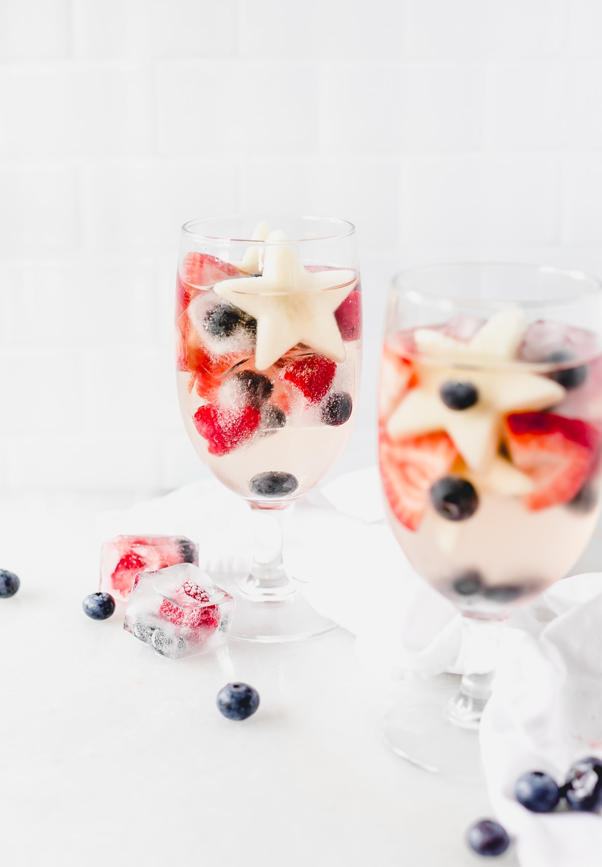 patriotic red white and blue sangria