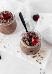 Healthy Black Forest Overnight Oats - Lively Table