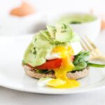 california eggs benedict with avocado hollandaise