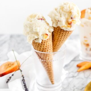 honey lavender peach ice cream
