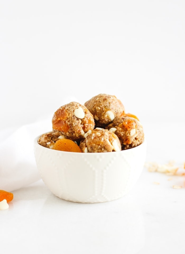 apricot white chocolate snack balls