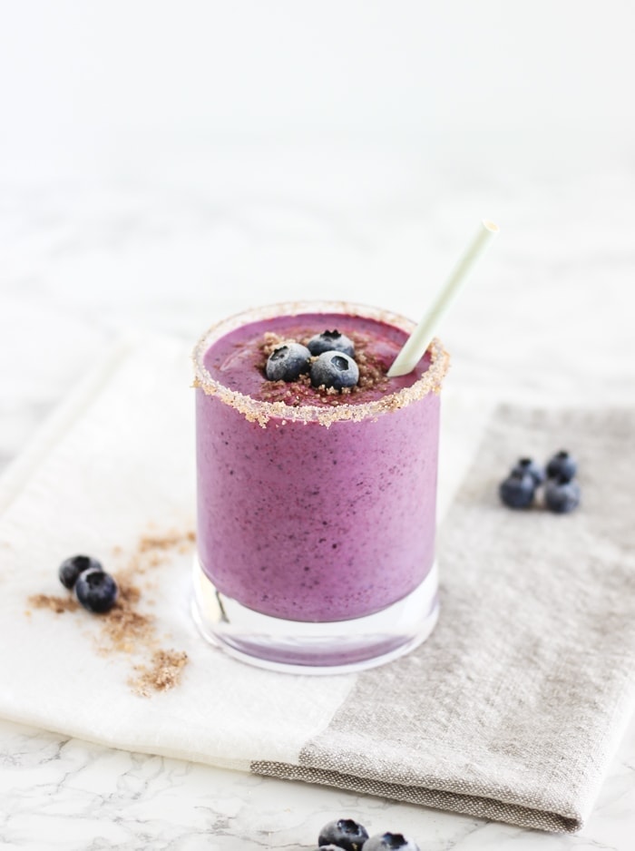 no protein powder blueberry muffin smoothie