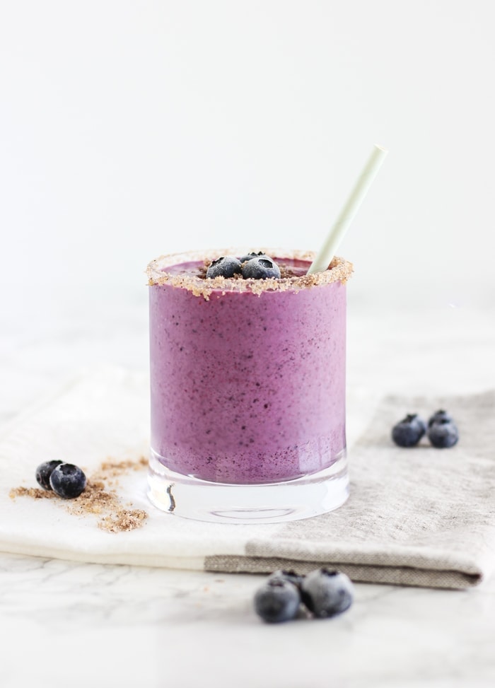 No Protein Powder Blueberry Muffin Smoothie - Lively Table