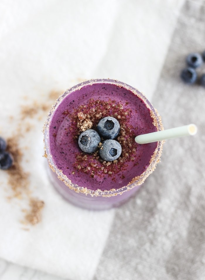 no protein powder blueberry muffin smoothie