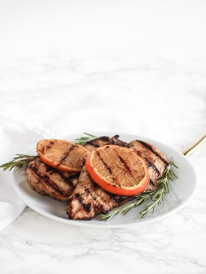 easy rosemary orange grilled chicken