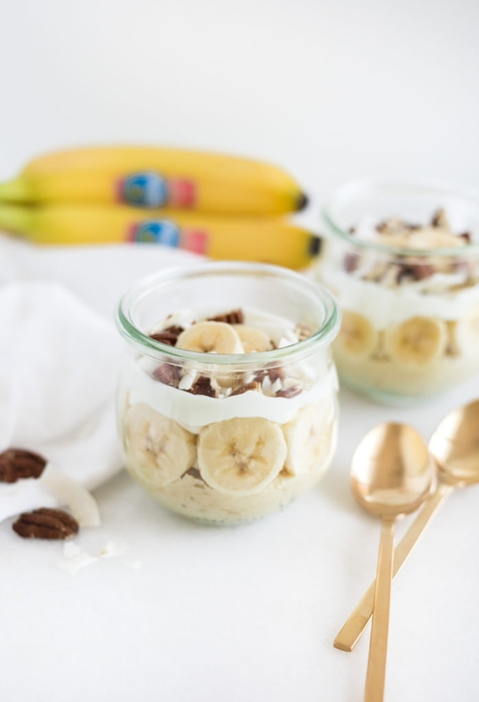 banana coconut breakfast pudding