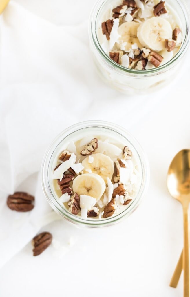 banana coconut breakfast pudding