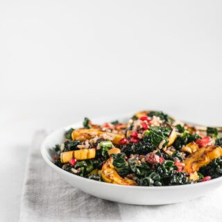 wild rice delicata squash kale salad