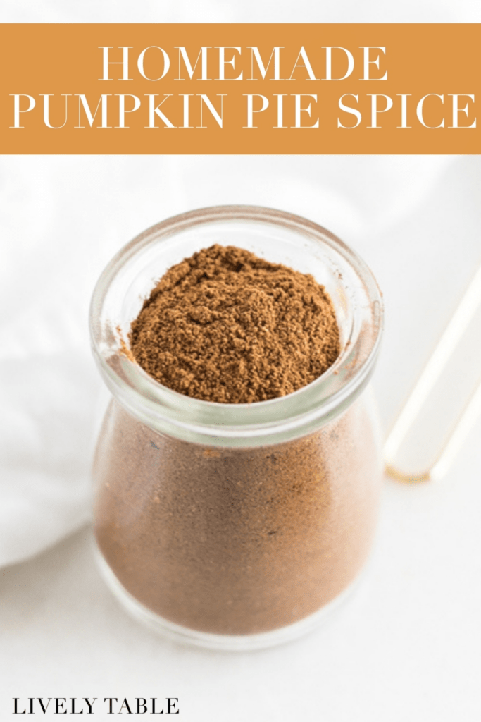 pinterest image with text for homemade pumpkin pie spice.