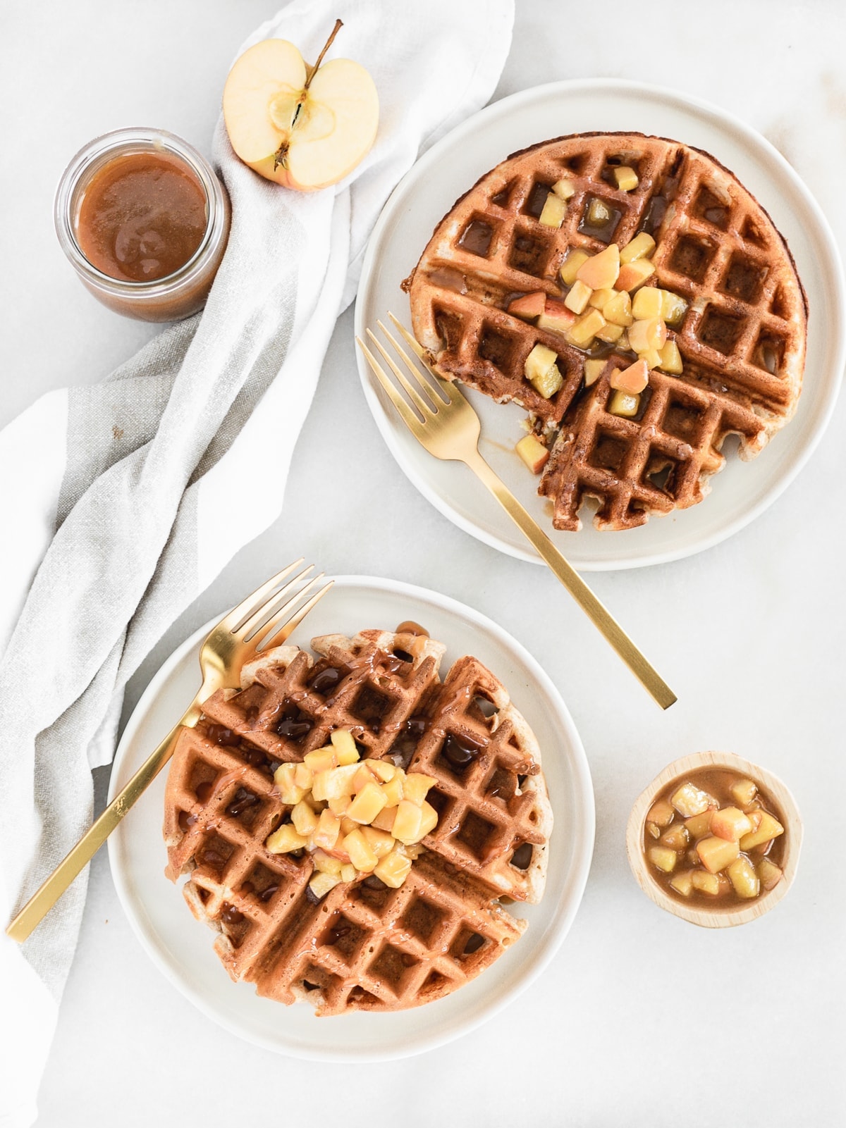 Miso Caramel Apple Waffles Lively Table