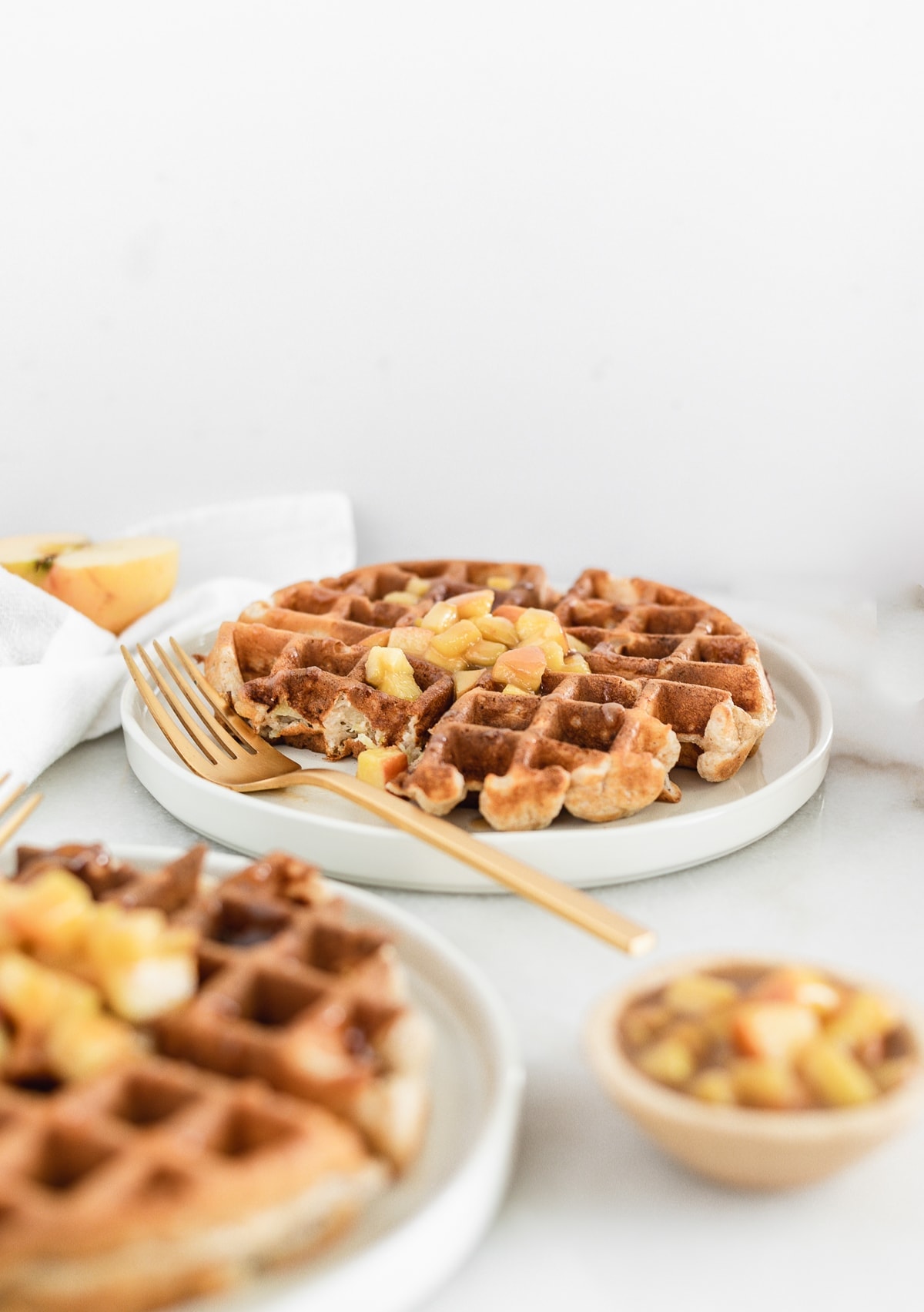 Miso Caramel Apple Waffles Lively Table