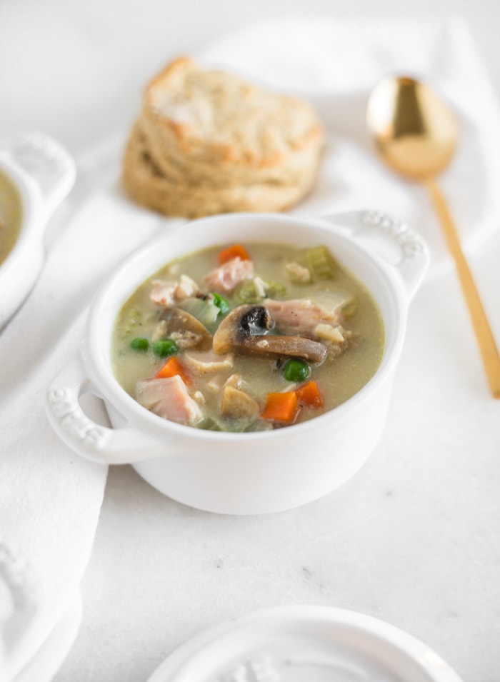 Healthy Chicken or Turkey Pot Pie Soup