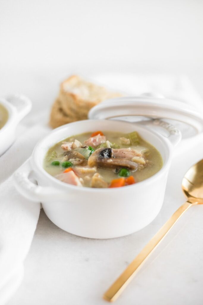 Healthy Chicken or Turkey Pot Pie Soup