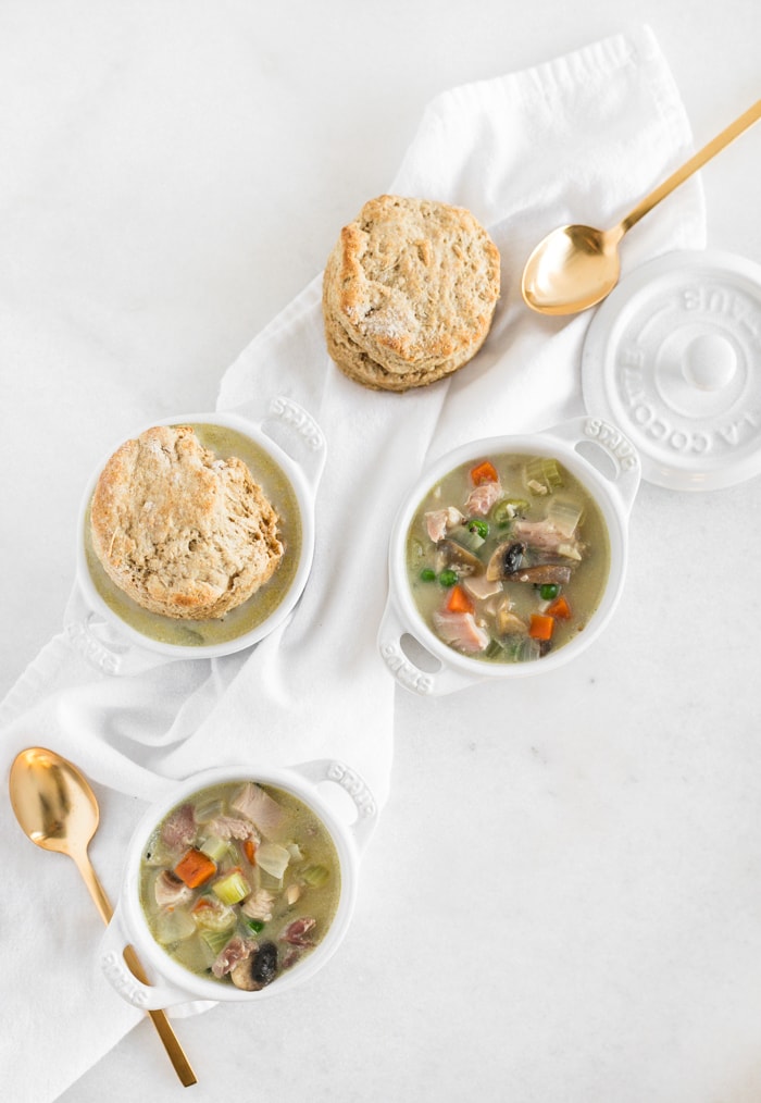 Healthy Chicken or Turkey Pot Pie Soup