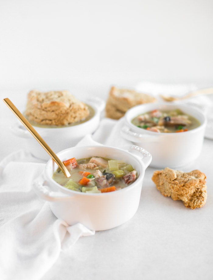 Healthy Chicken or Turkey Pot Pie Soup