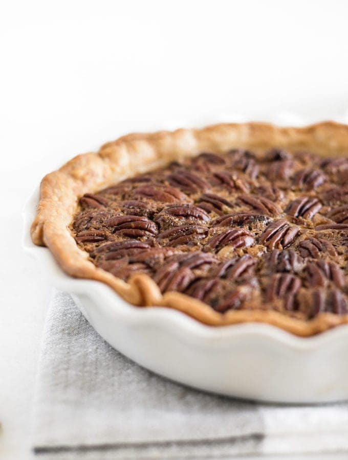 chocolate bourbon pecan pie recipe without corn syrup