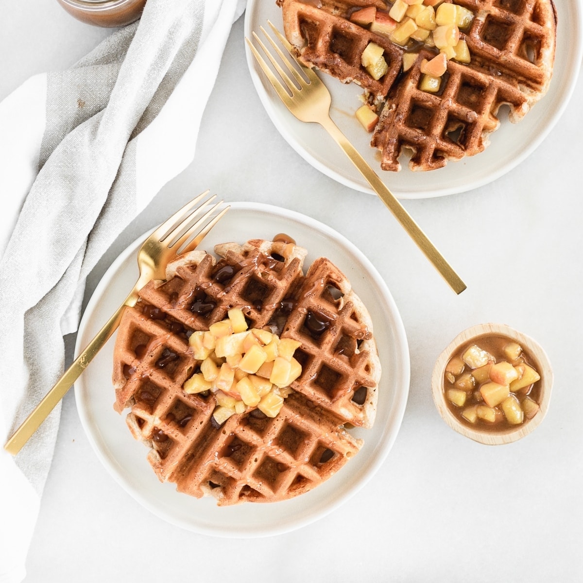 Miso Caramel Apple Waffles Lively Table