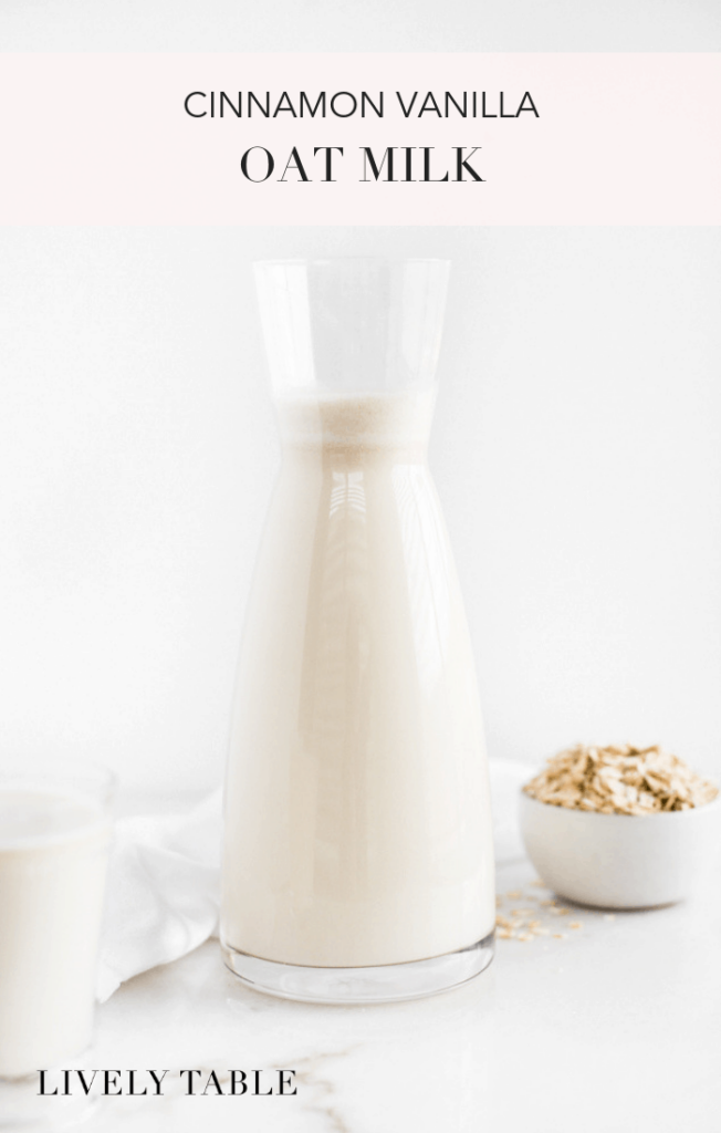 What is oat milk? Is oat milk healthy? How do you make oat milk? Find out about this trendy new plant based milk now! PLus, learn how to make cinnamon vanilla oat milk easily at home! (#glutenfree, #dairyfree, #nutfree, #vegan) #recipes #oatmilk #plantbased #easy #healthy #nutrition