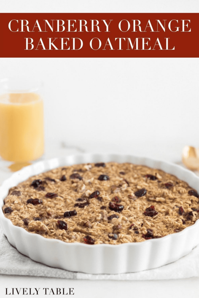 Start your morning strong with cranberry orange baked oatmeal! It's an easy make ahead breakfast that will fill you up and keep your immune system healthy throughout cold and flu season. (#glutenfree, #vegetarian, #noaddedsugar) AD #breakfast #makeahead #oatmeal #mealprep #recipes #FLOJ #AmazingInside