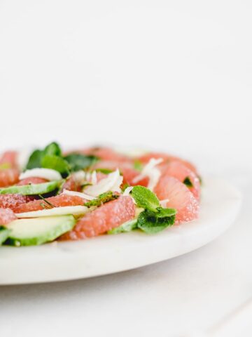 grapefruit avocado salad with fennel and mint