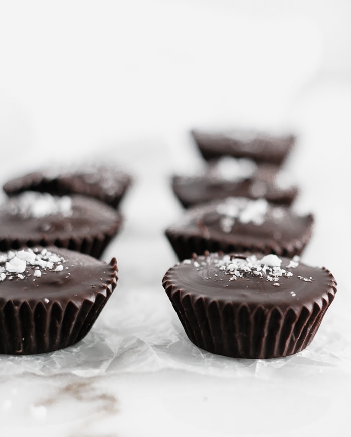 dark chocolate tahini cups