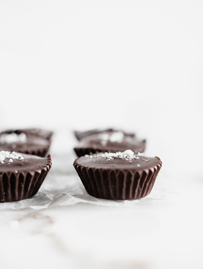 dark chocolate tahini cups