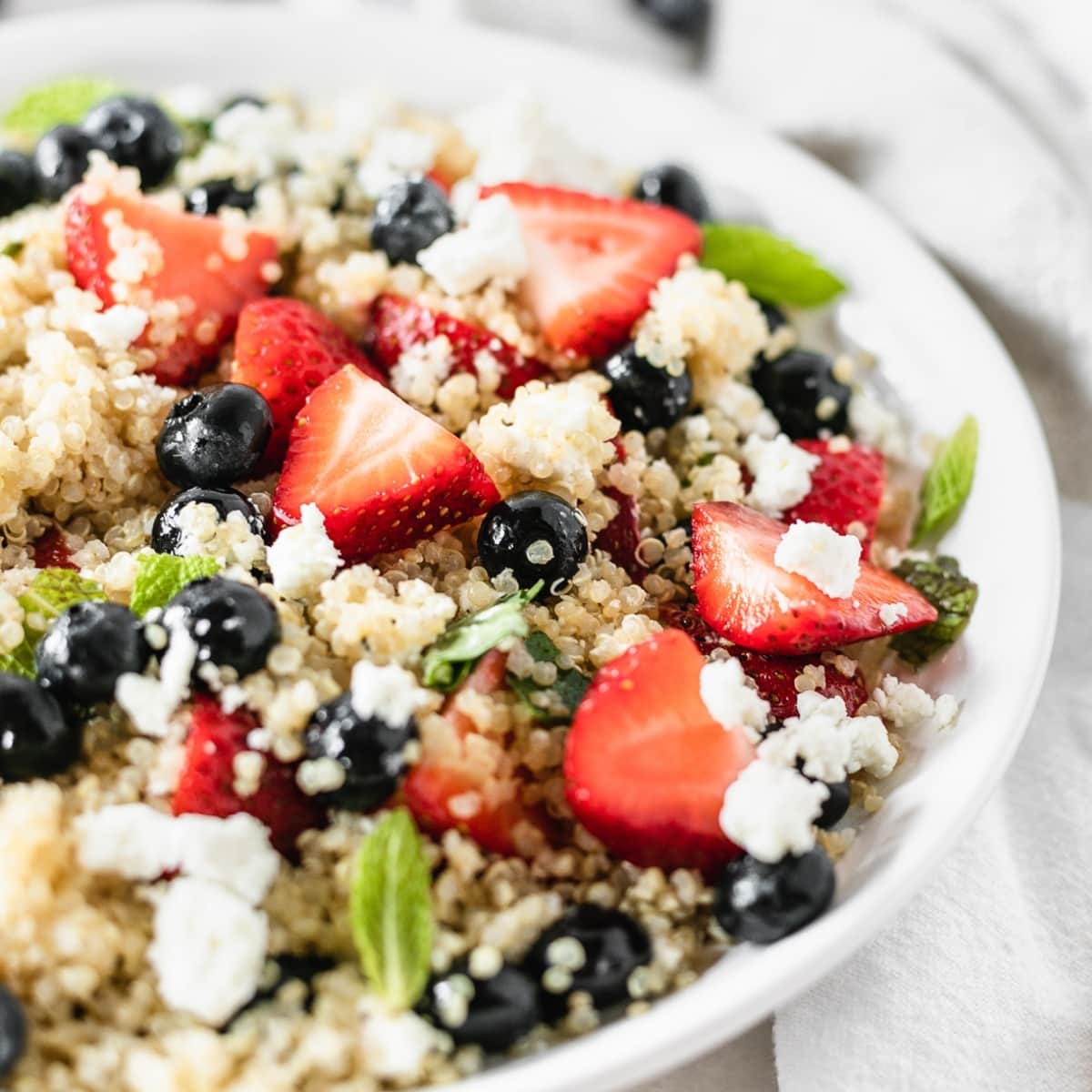 Red White and Blue Berry Quinoa Salad