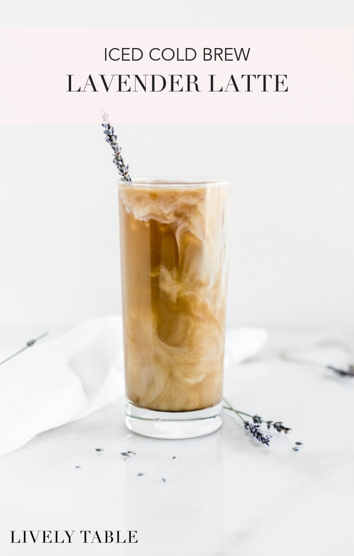 Iced Lavender Cold Brew Latte + How To Make Cold Brew In A French Press