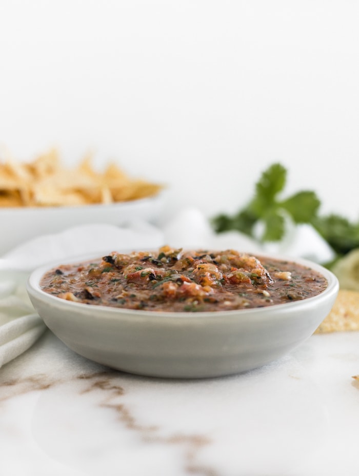 grilled salsa in bowl