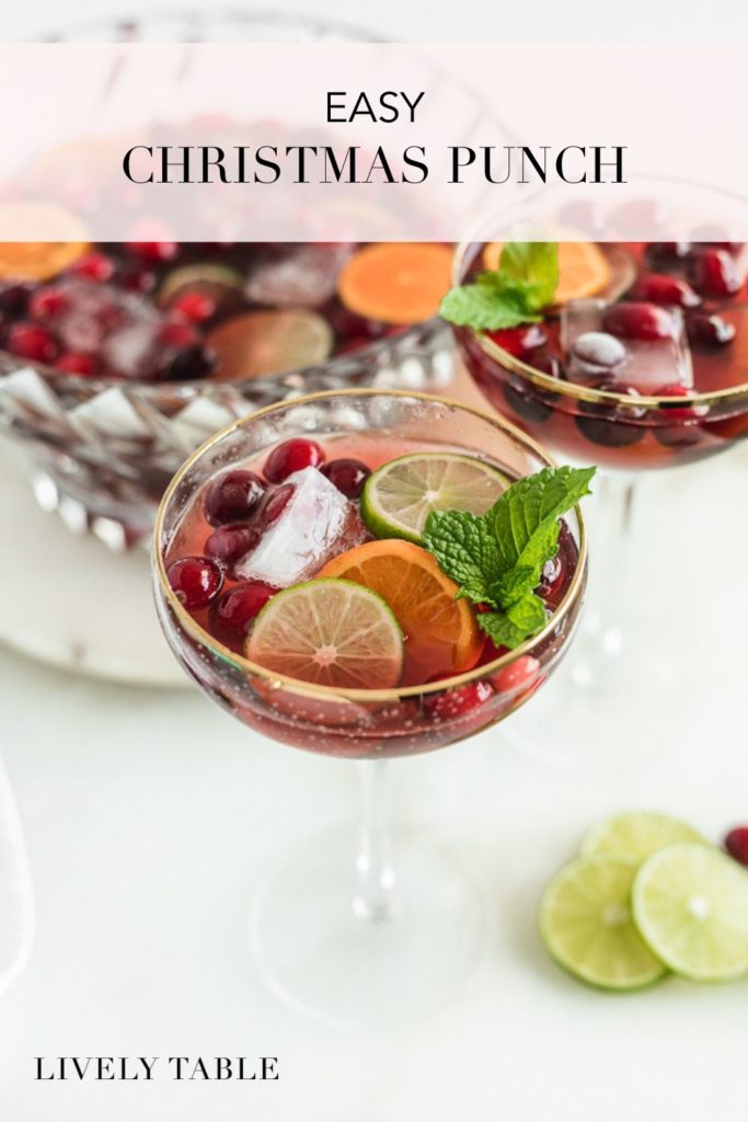 pinterest image for christmas punch.