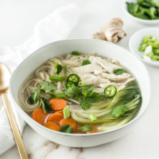 Ginger Lemongrass Chicken Noodle Soup - Lively Table