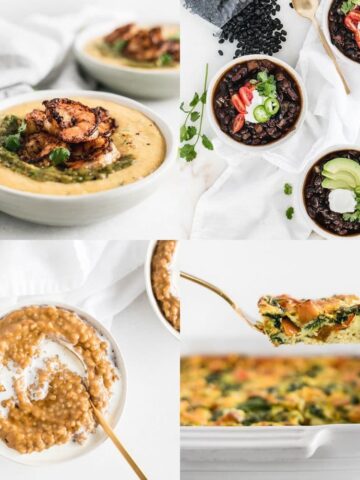 image collage for healthy pantry meals
