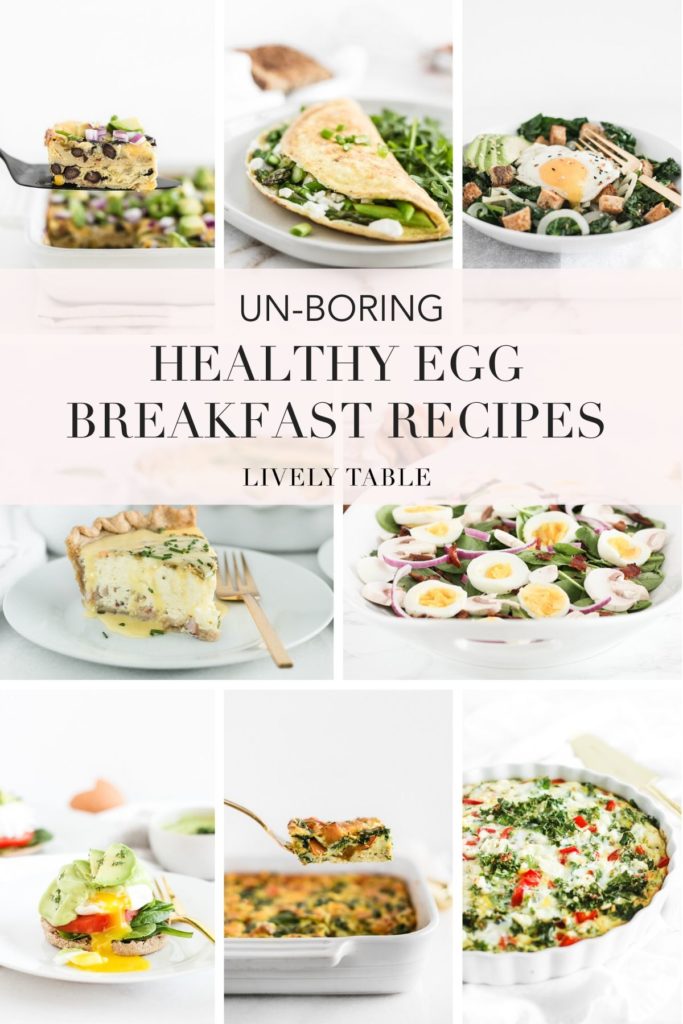 pinterest collage image for healthy egg recipes.