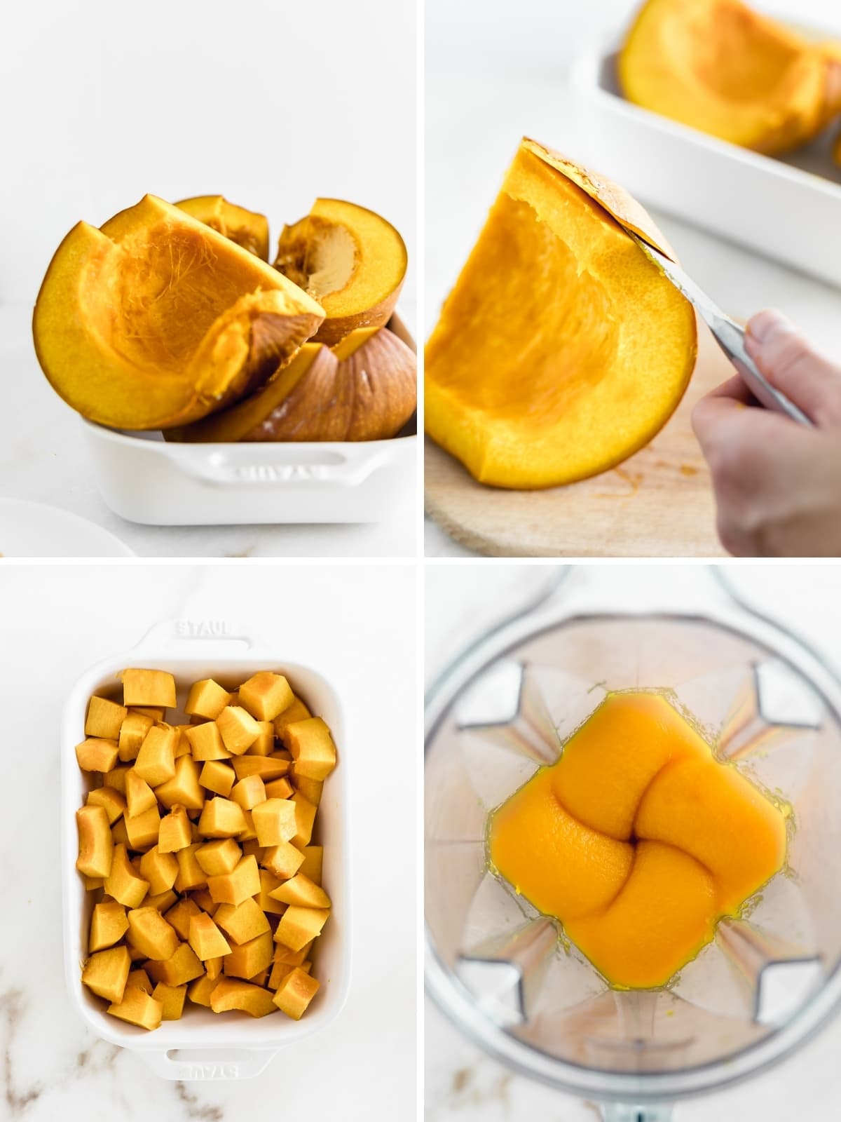 How To Roast A Whole Pumpkin + Homemade Pumpkin Puree - Lively Table