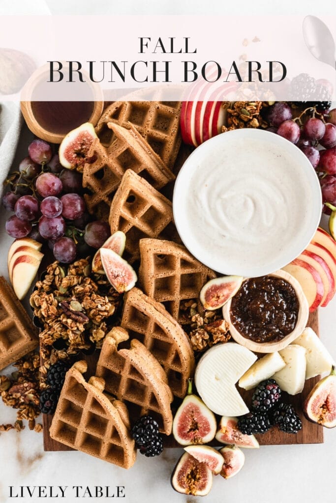 pinterest image with text for fall brunch board.