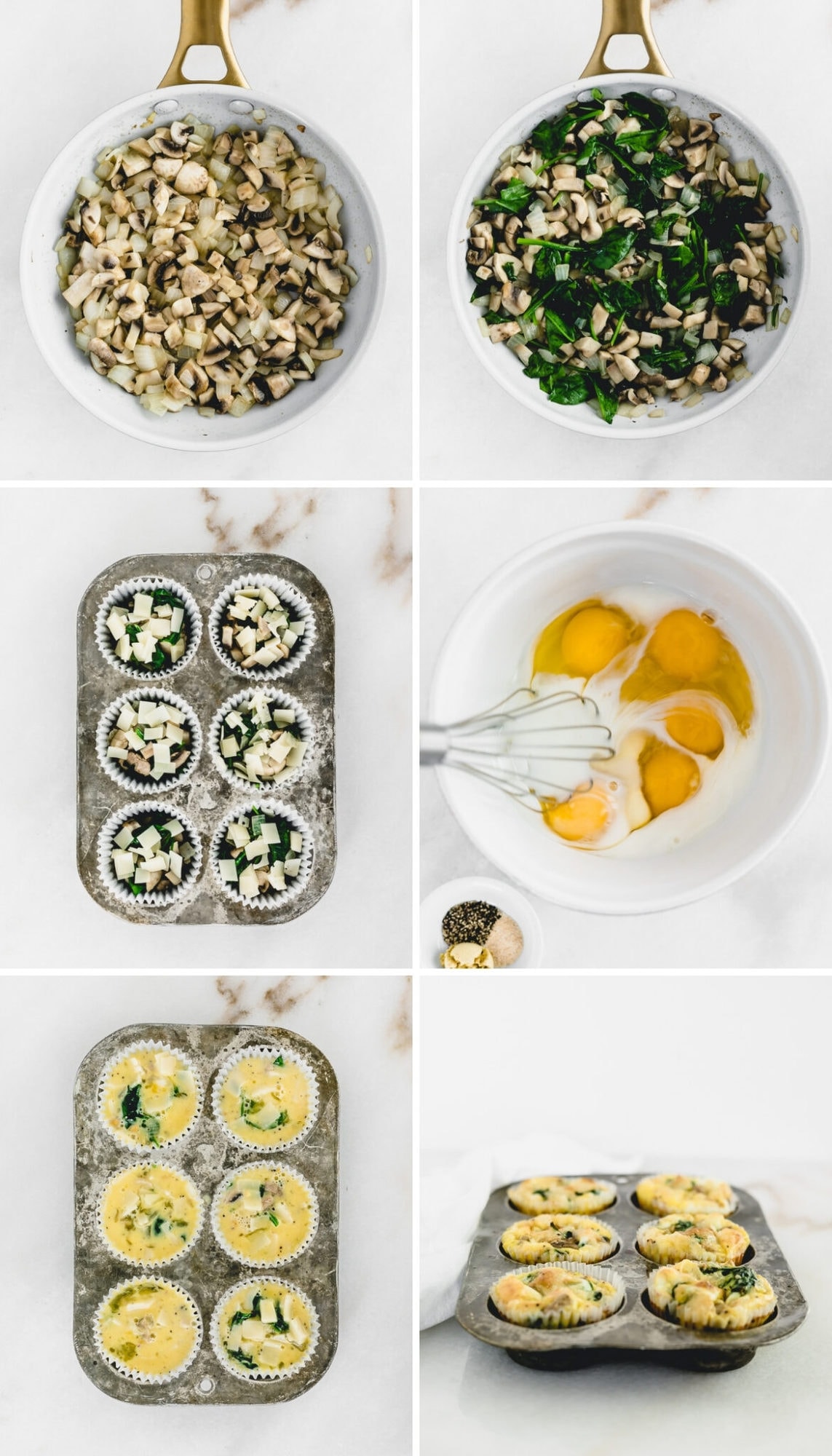 Easy Mushroom Spinach Egg Muffins - Lively Table