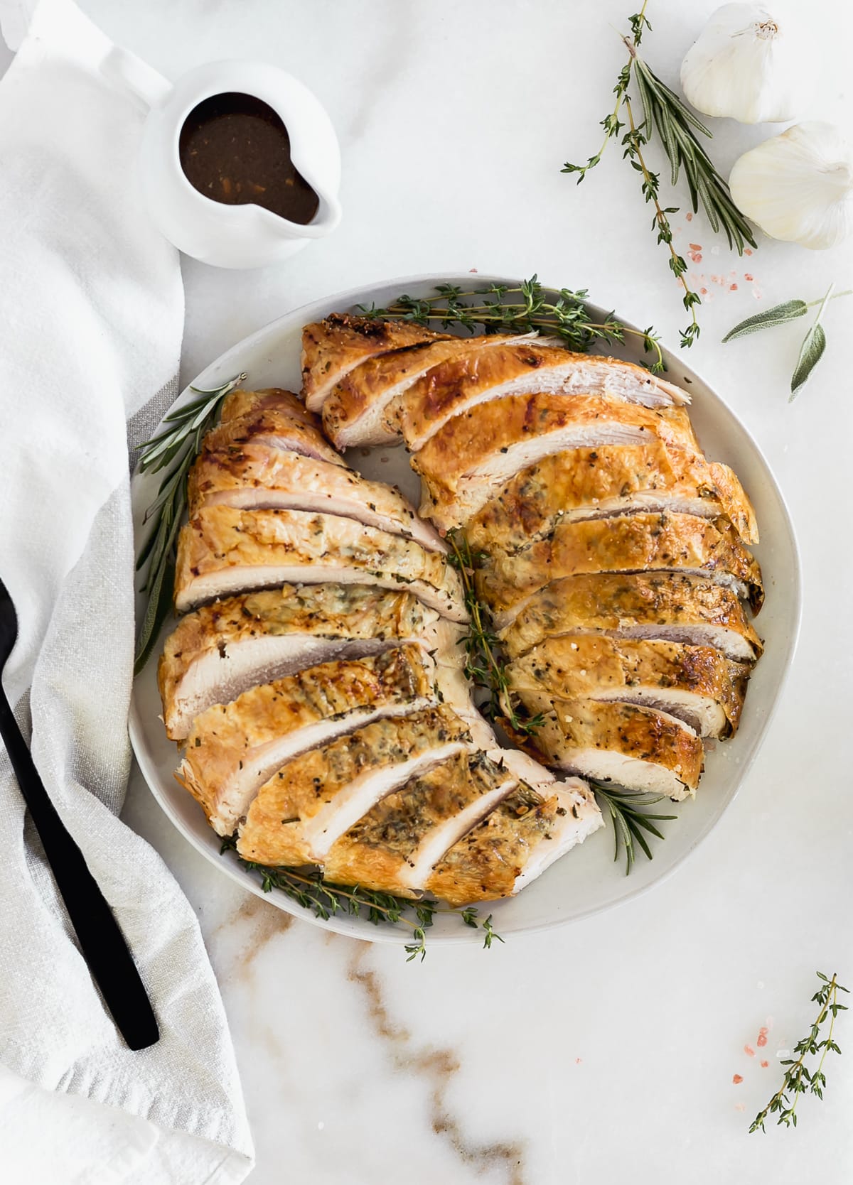 Easy Herb Roasted Bone In Turkey Breast - Lively Table