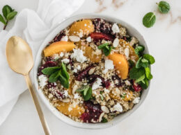 quinoa salad with orange juice dressing Harvest Quinoa Salad with Orange Rosemary Vinaigrette Recipe