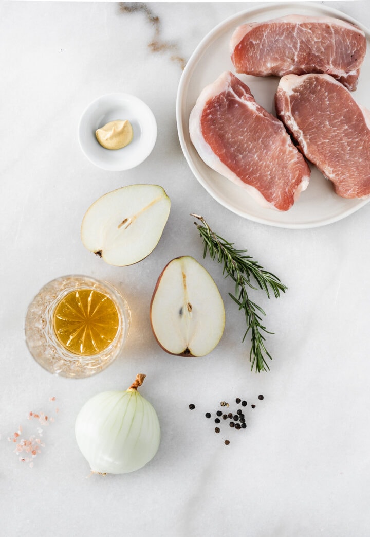 Pan Seared Pork Chops with Pears and Bourbon Lively Table