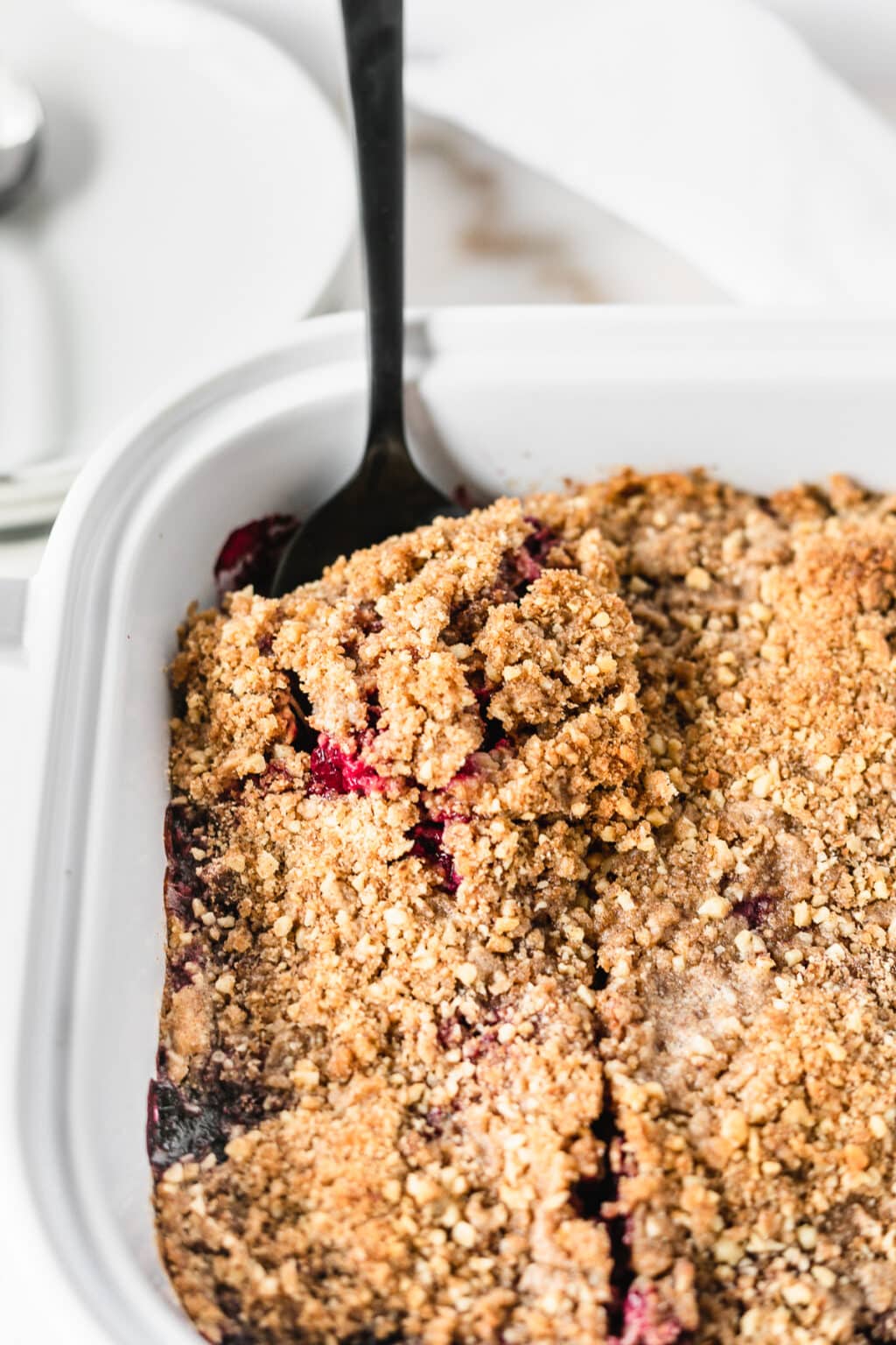 Blackberry Crumble Baked Oatmeal - Lively Table