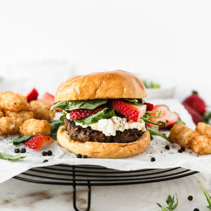 Strawberry Basil Goat Cheese Burgers Lively Table