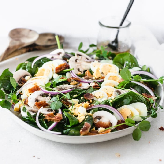 Spinach Salad with Warm Bacon Dressing - Lively Table